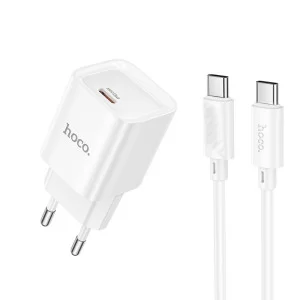 Incarcator de retea Hoco C145A Charm single port charger set Type-C (QC3.0) [White]